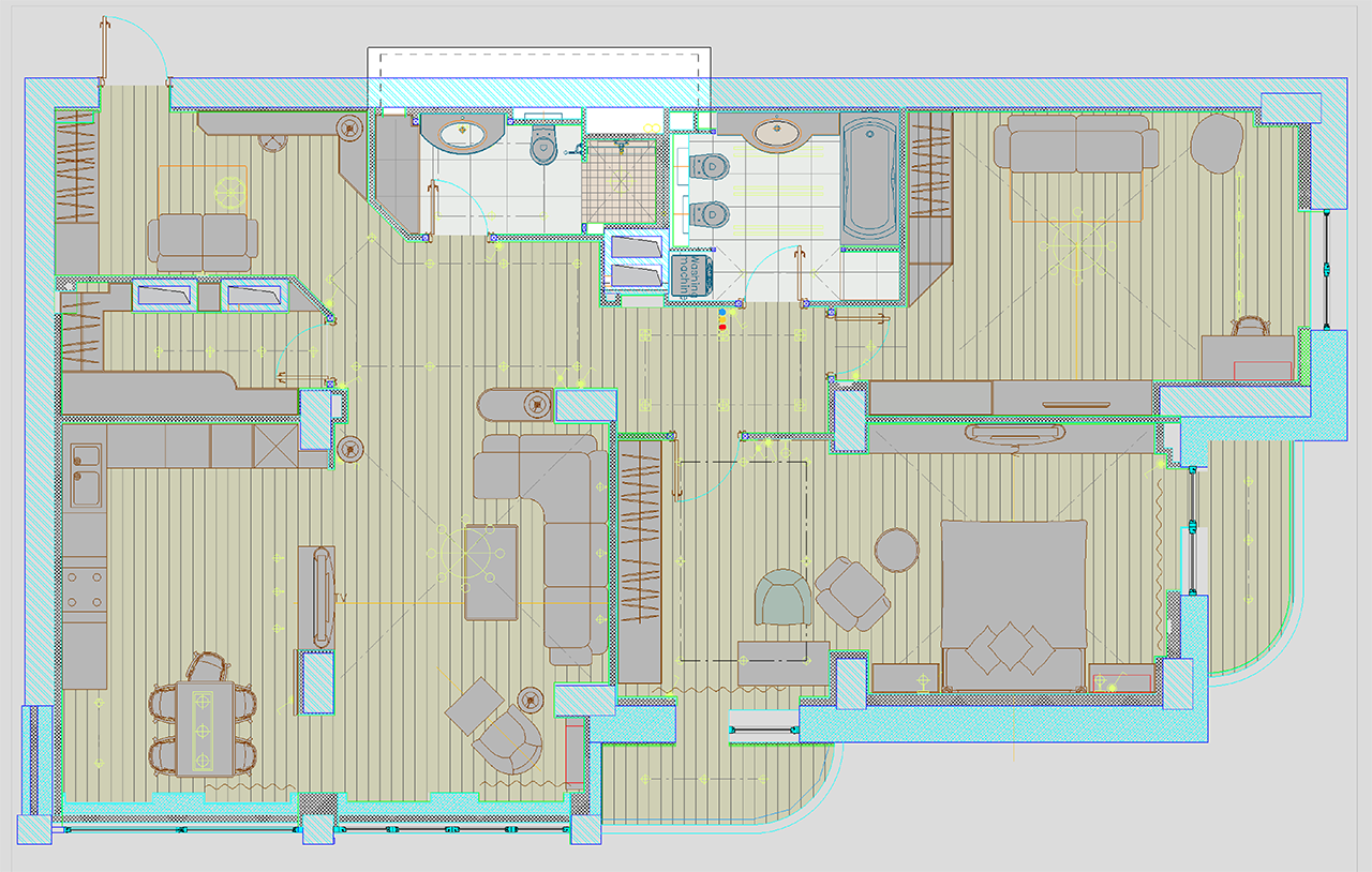 Apartment drawing layout