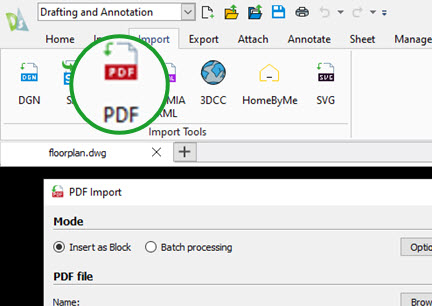 PDFのインポートの画像